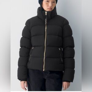 Aritzia Supersnug  Black Jacket with Gold Accents XS nwt